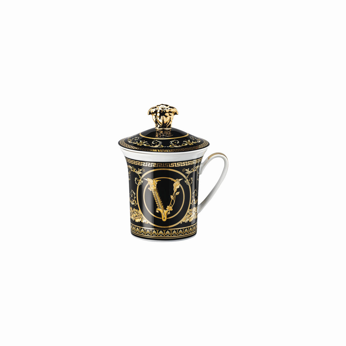 SKODELICA  VIRTUS GALA BLACK       - zlate barve/črna, Basics, keramika (350ml) - Versace