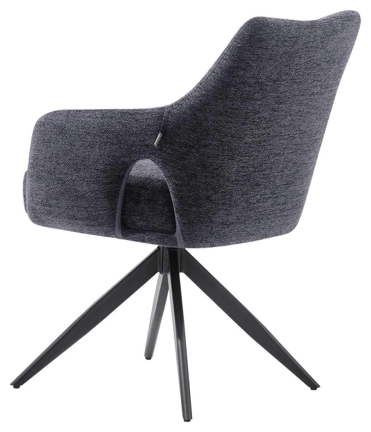 STOLICA S NASLONOM ZA RUKE  siva, crna  drvo, metal, tekstil      - siva/crna, Moderno, drvo/metal (57,5/85/62cm) - Livetastic