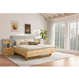 BETT 180/200 cm  in Naturfarben, Zirbelkieferfarben  - Zirbelkieferfarben/Naturfarben, Natur, Holz/Textil (180/200cm) - Valnatura