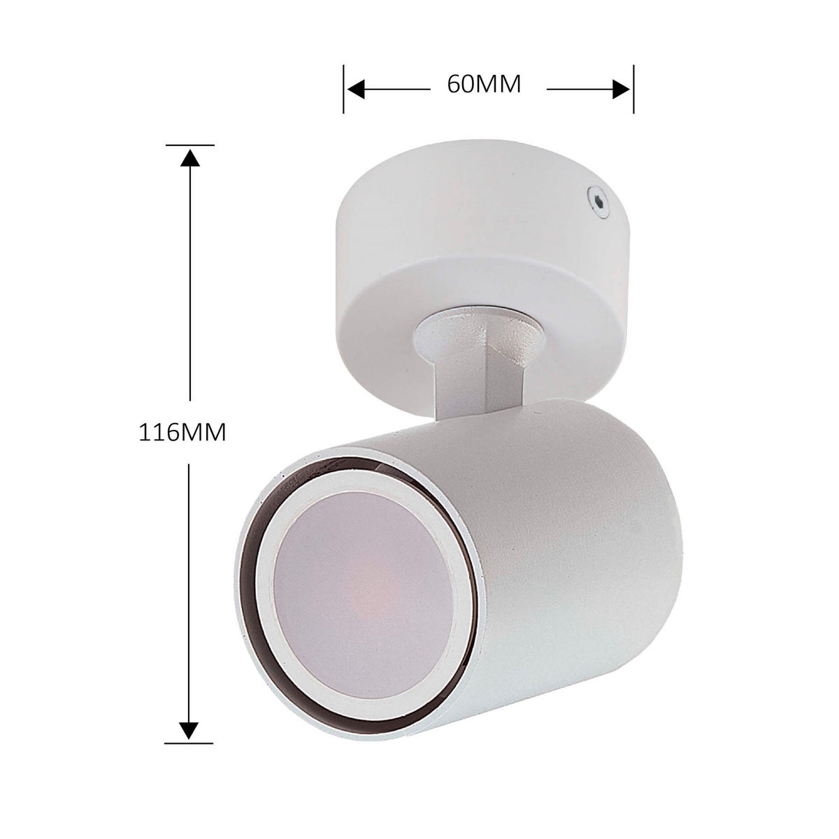 SPOTLIGHT Snow   - vit, Klassisk, metall (8/6/6cm)