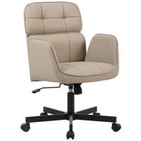 SNURRSTOL  i läderimitation svart, ljusbrun  - ljusbrun/svart, Design, metall/textil (57/85-92,5/60,5cm) - Carryhome
