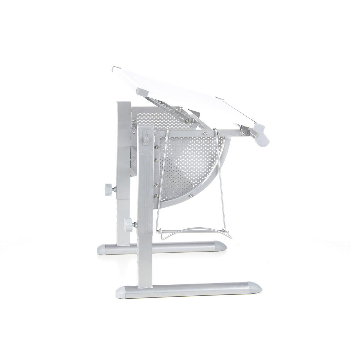 JUGENDSCHREIBTISCH 50/80/56-80 cm  - Silberfarben/Weiß, Basics, Holzwerkstoff/Kunststoff (50/80/56-80cm) - MID.YOU