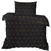 BETTWÄSCHE Renforcé 135/200 cm  - Goldfarben/Schwarz, Basics, Textil (135/200cm)