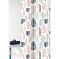 SPRCHOVÝ ZÁVES, 180/200 cm - hnedá/biela, Basics, plast (180/200cm) - Grund