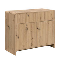 SIDEBOARD  88/76/40 cm 2 låda(or)  - ekfärgad, Design, trämaterial (88/76/40cm) - Livetastic
