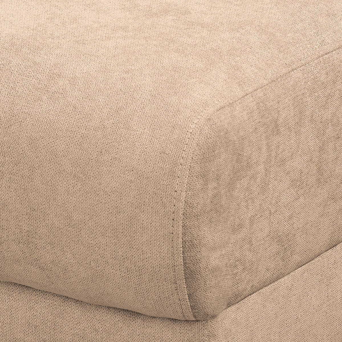 ECKSOFA in Mikrofaser Beige  - Wengefarben/Beige, Design, Holz/Textil (150/230cm) - Livetastic