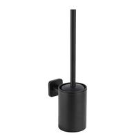 WC-BÜRSTENGARNITUR PORTO MATT  - Schwarz, MODERN, Kunststoff/Metall (9/13,5/37cm) - Wenko