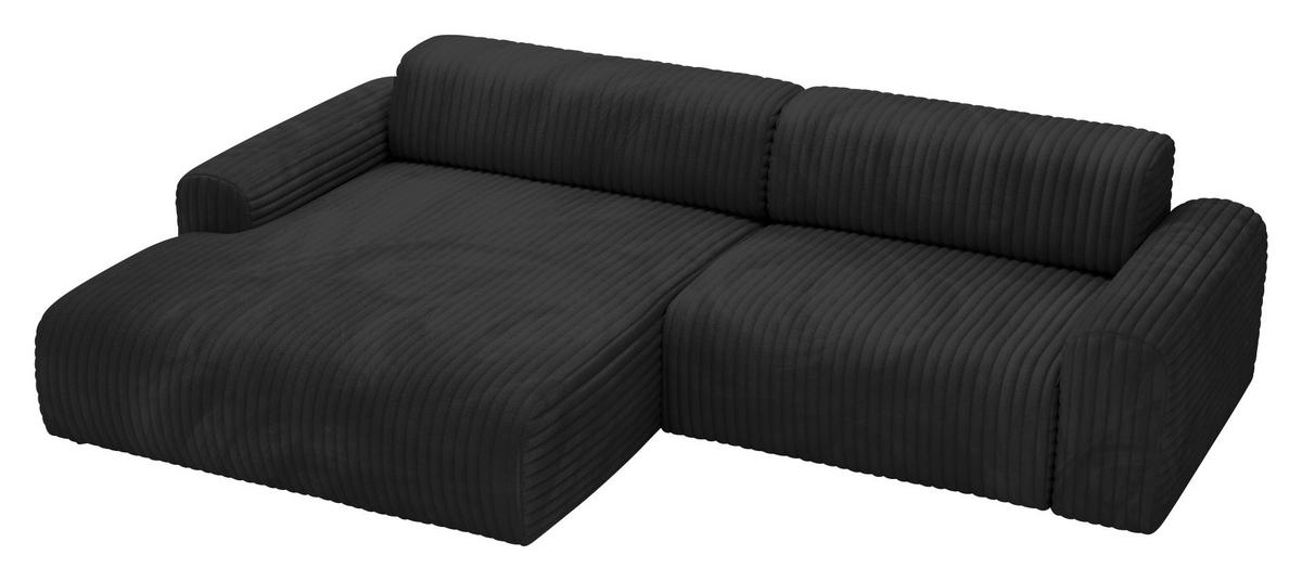 Freisteller von home24 ECKSOFA Schwarz Cord.