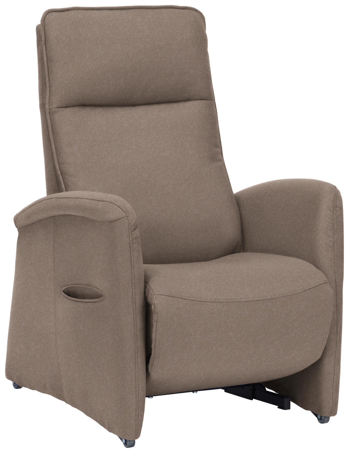 FERNSEHSESSEL Chenille Hellbraun  - Hellbraun, Konventionell, Kunststoff/Textil (79-83/108/87cm) - Valdera