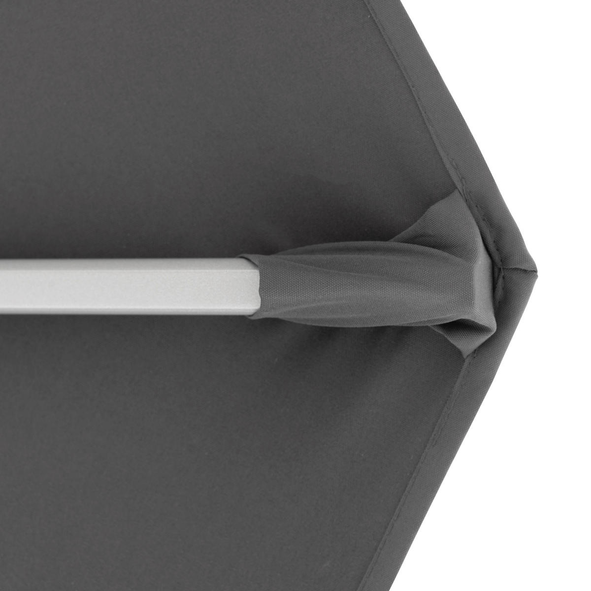 AMPELSCHIRM 370 cm Anthrazit  - Anthrazit/Silberfarben, Basics, Textil/Metall (370cm) - Doppler