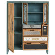 KOMMODE  in 95/121/34 cm  - Messingfarben/Blaugrau, LIFESTYLE, Glas/Holz (95/121/34cm) - Landscape