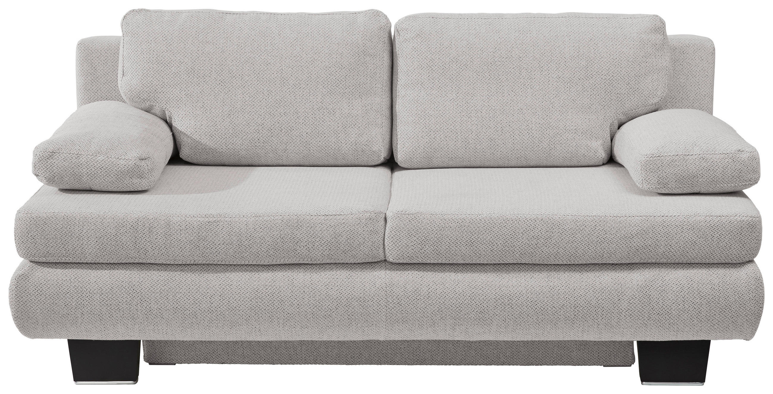 SCHLAFSOFA in Textil Hellgrau  - Wengefarben/Hellgrau, Design, Holz/Textil (203/94/100cm) - Novel
