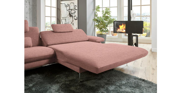 ECKSOFA in Velours Flieder 284/184 cm - Flieder/Schwarz, Design, Textil/Metall (284/184cm) - Dieter Knoll