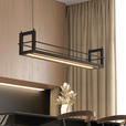 LED-HÄNGELEUCHTE Bury 118/22/150 cm  - Schwarz, Design, Metall (118/22/150cm) - Novel