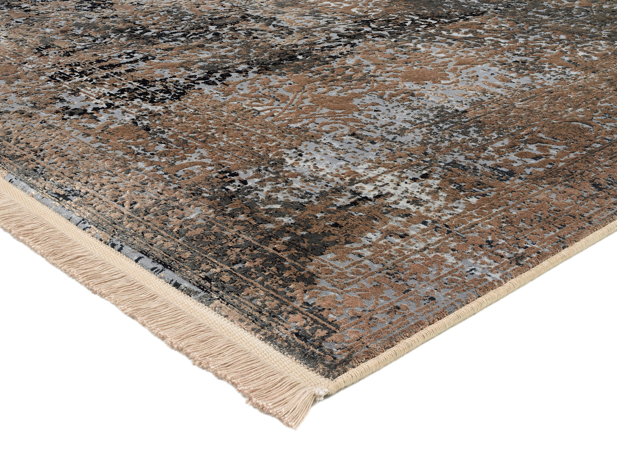 Thumbnail - Dieter Knoll Webteppich Foix- Exklusi, Braun, Textil, Uni, rechteckig, 67x130 cm, Oeko-Tex® Standard 100, für Fußbodenhe...