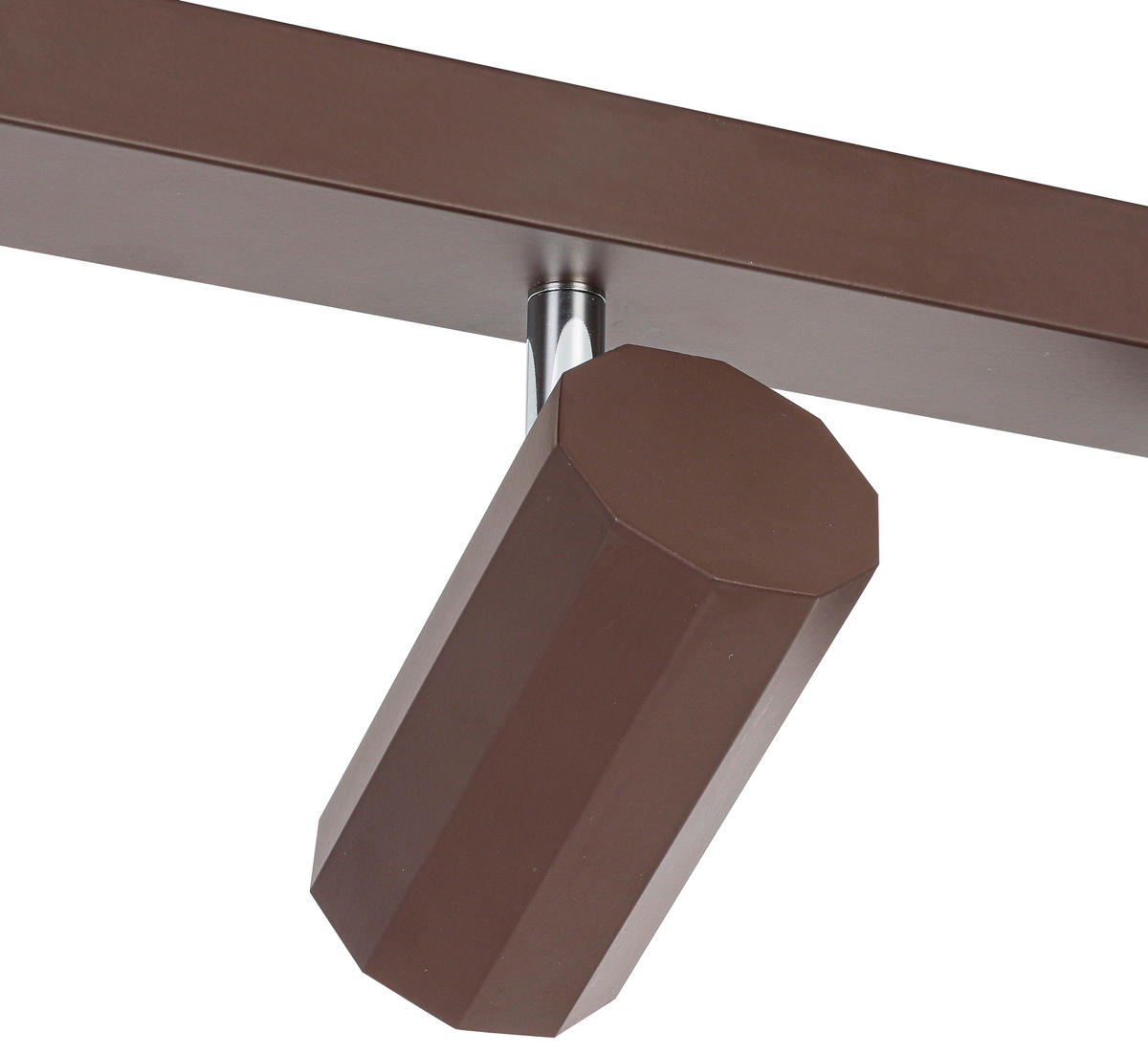 DECKENLEUCHTE 40,50/14,5/10,5 cm   - Chromfarben/Mokka, Trend, Kunststoff/Metall (40,50/14,5/10,5cm) - Novel