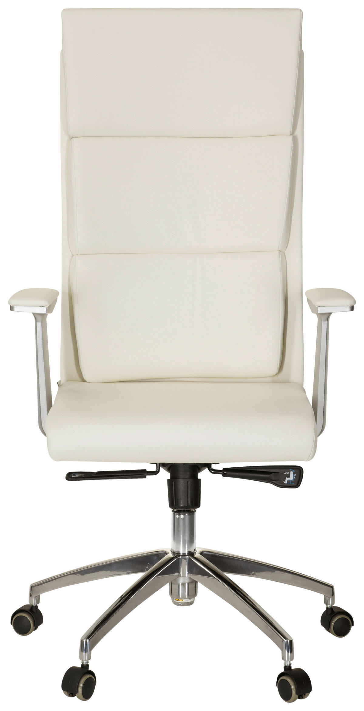 CHEFSESSEL  in Lederlook Creme  - Creme, MODERN, Leder/Kunststoff (60/131/52cm) - MID.YOU