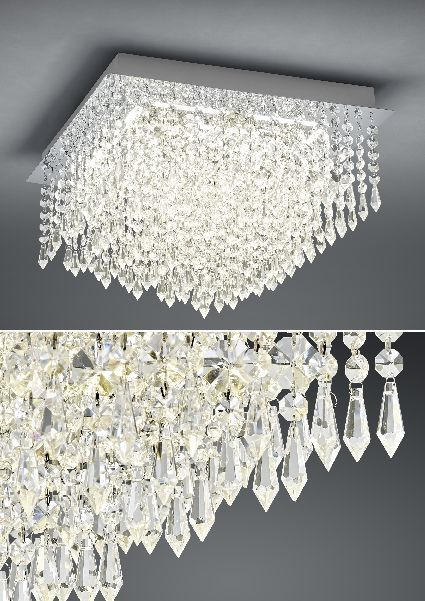LED-DECKENLEUCHTE 40 cm   - Chromfarben, KONVENTIONELL, Metall (40cm) - Hell