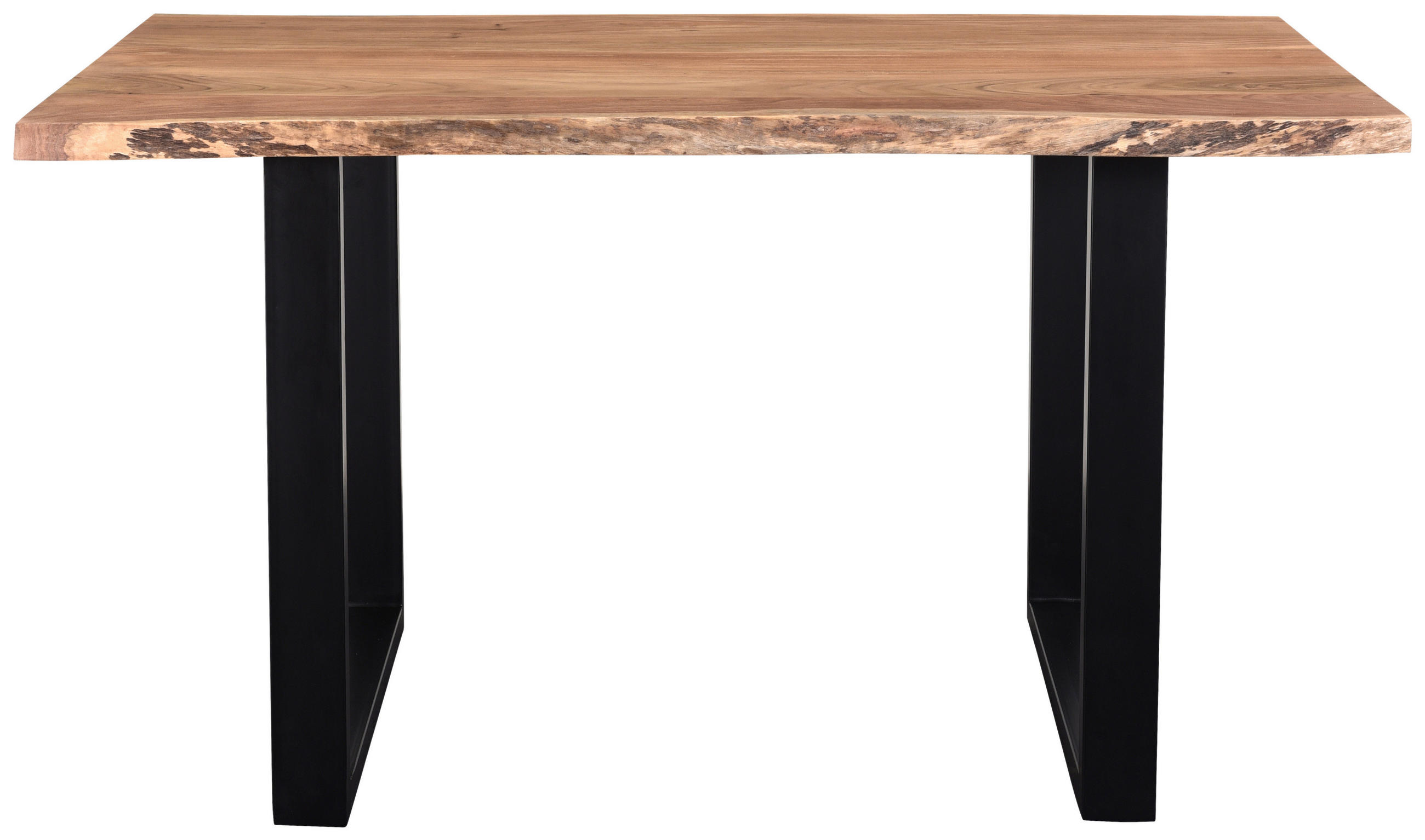 ESSTISCH in Holz 160/85/76 cm  - Schwarz/Akaziefarben, LIFESTYLE, Holz/Metall (160/85/76cm) - Linea Natura