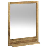 BADEZIMMERSPIEGEL 65/80/16 cm  - Akaziefarben, Natur, Glas/Holz (65/80/16cm) - Livetastic