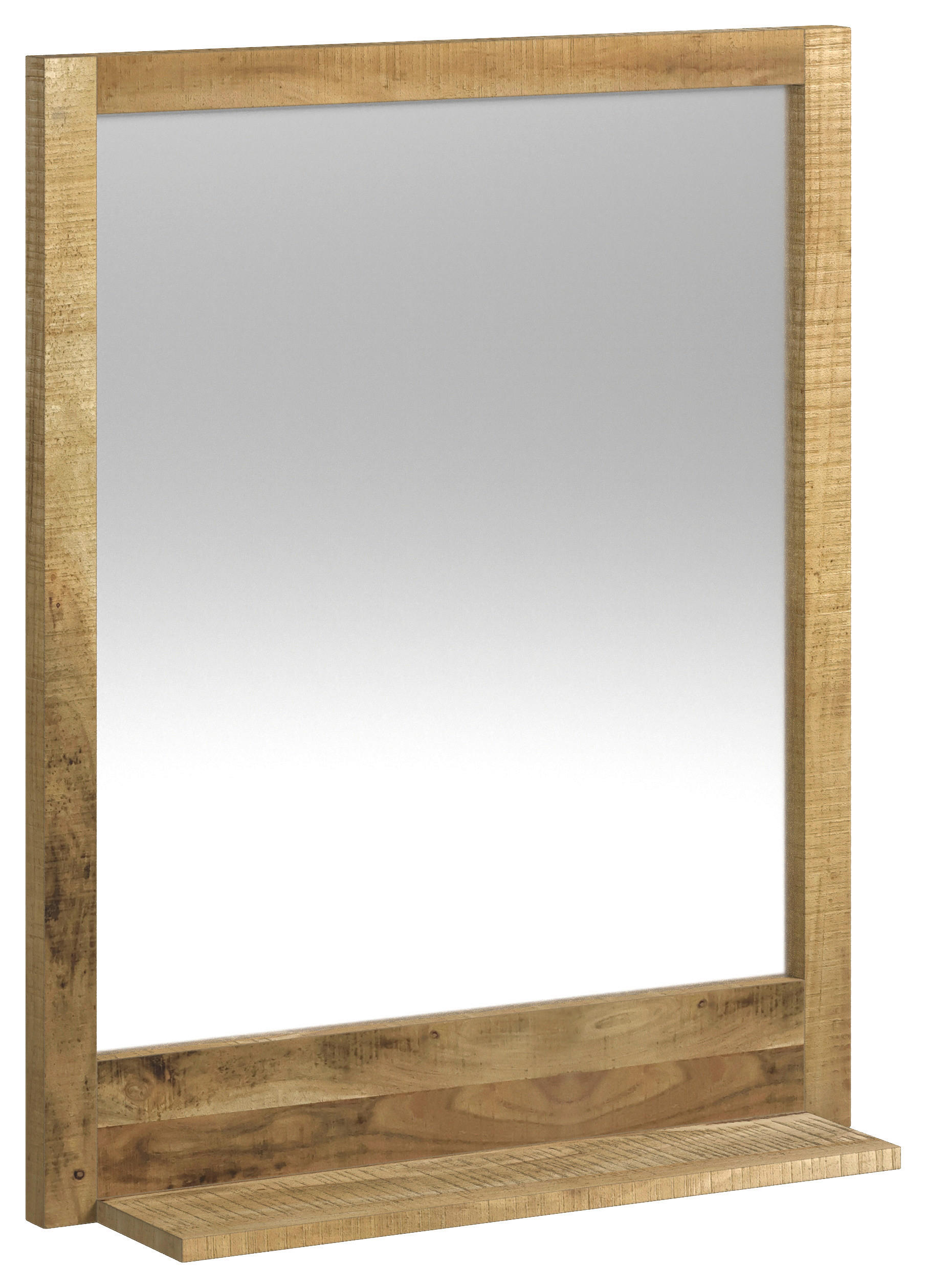 Livetastic Badezimmerspiegel Akazie 65x80x16 cm