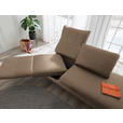 RÉCAMIERE in Echtleder Hellbraun  - Chromfarben/Hellbraun, Design, Leder/Metall (209/85-109/95-16cm) - Dieter Knoll
