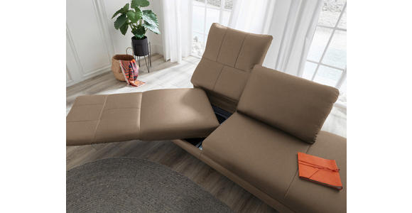 RÉCAMIERE in Echtleder Hellbraun - Chromfarben/Hellbraun, Design, Leder/Metall (209/85-109/95-16cm) - Dieter Knoll
