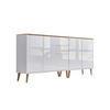 SIDEBOARD Mailand Set 10 + HF  in 184,5/86/33 cm  - Weiß Hochglanz/Eiche Artisan, MODERN, Holz/Holzwerkstoff (184,5/86/33cm) - MID.YOU