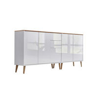 SIDEBOARD Mailand Set 10 + HF  in 184,5/86/33 cm  - Weiß Hochglanz/Eiche Artisan, MODERN, Holz/Holzwerkstoff (184,5/86/33cm) - MID.YOU