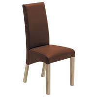 STUHL  Beinauswahl, Stoffauswahl Lederlook  Sonoma Eiche, Kastanienfarben  - Kastanienfarben/Sonoma Eiche, KONVENTIONELL, Holz/Textil (47/102/57cm) - Carryhome