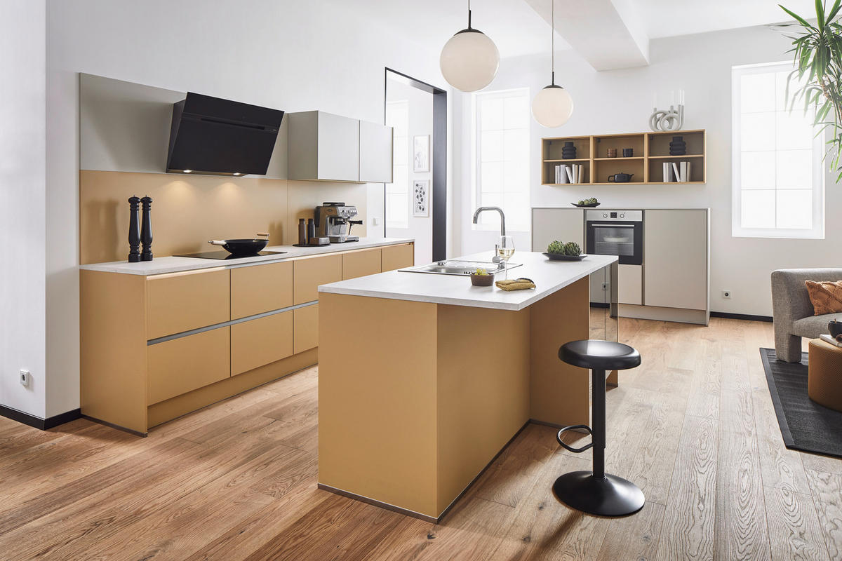 EINBAUKÜCHE   - Karamell, Design, Holzwerkstoff - Xora