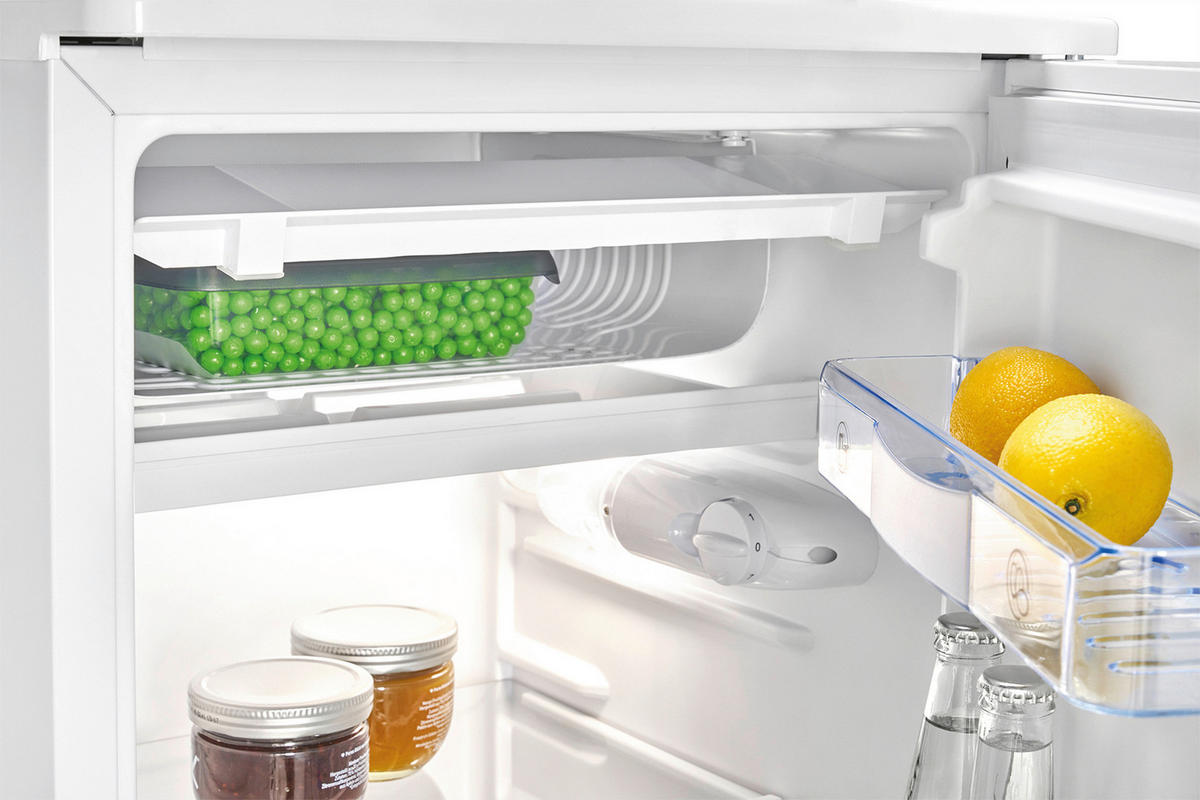 KÜHLSCHRANK 46/88/52 cm KS 7349 weiß 45cm E 91L  - Weiß, Basics, Glas (46/88/52cm) - Bomann