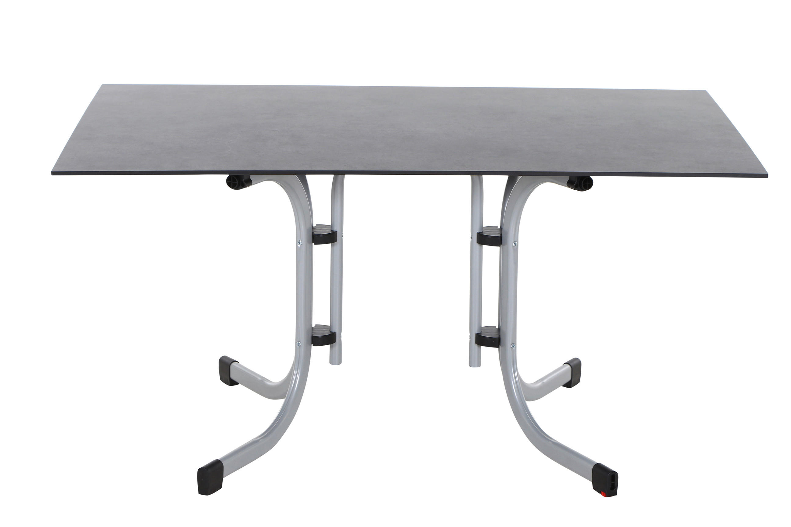GARTENKLAPPTISCH 140/90/71 cm Metall, Kunststoff, Holzwerkstoff rechteckig  - Anthrazit/Silberfarben, KONVENTIONELL, Holzwerkstoff/Kunststoff (140/90/71cm) - Siena Garden