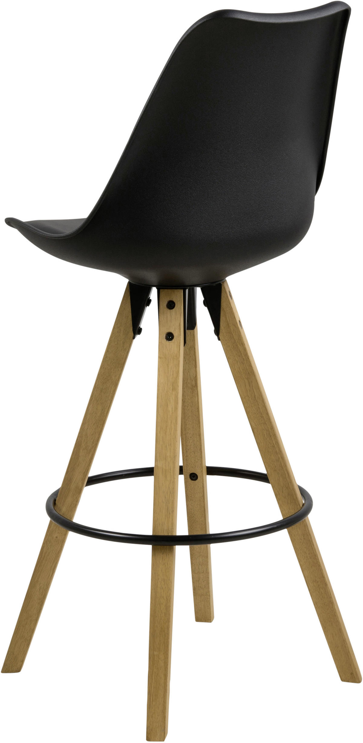 BAROVÁ ŽIDLE, černá, barvy dubu - černá/barvy dubu, Design, kov/dřevo (48/112/56cm) - Carryhome