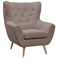 SESSEL in Cord Braun  - Eichefarben/Braun, Design, Holz/Textil (87/101/95cm) - Stylife