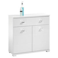 ALSÓSZEKRÉNY 76/73/31 cm  - ezüst/fehér, Basics, műanyag/faalapú anyag (76/73/31cm) - Xora