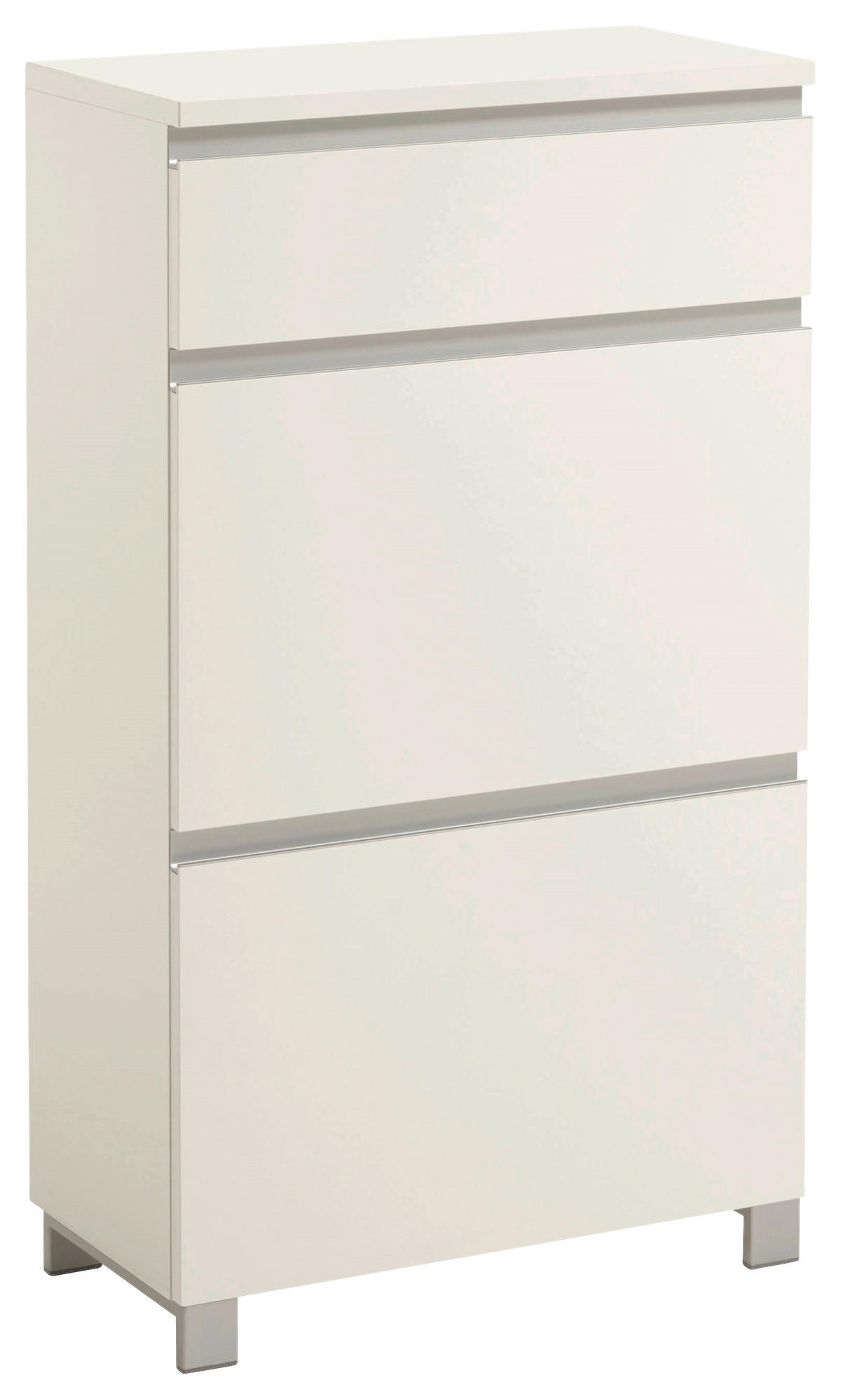 GARDEROBE 6-teilig  in 270/195/40 cm  - Weiss/Silberfarben, Design, Holzwerkstoff (270/195/40cm)
