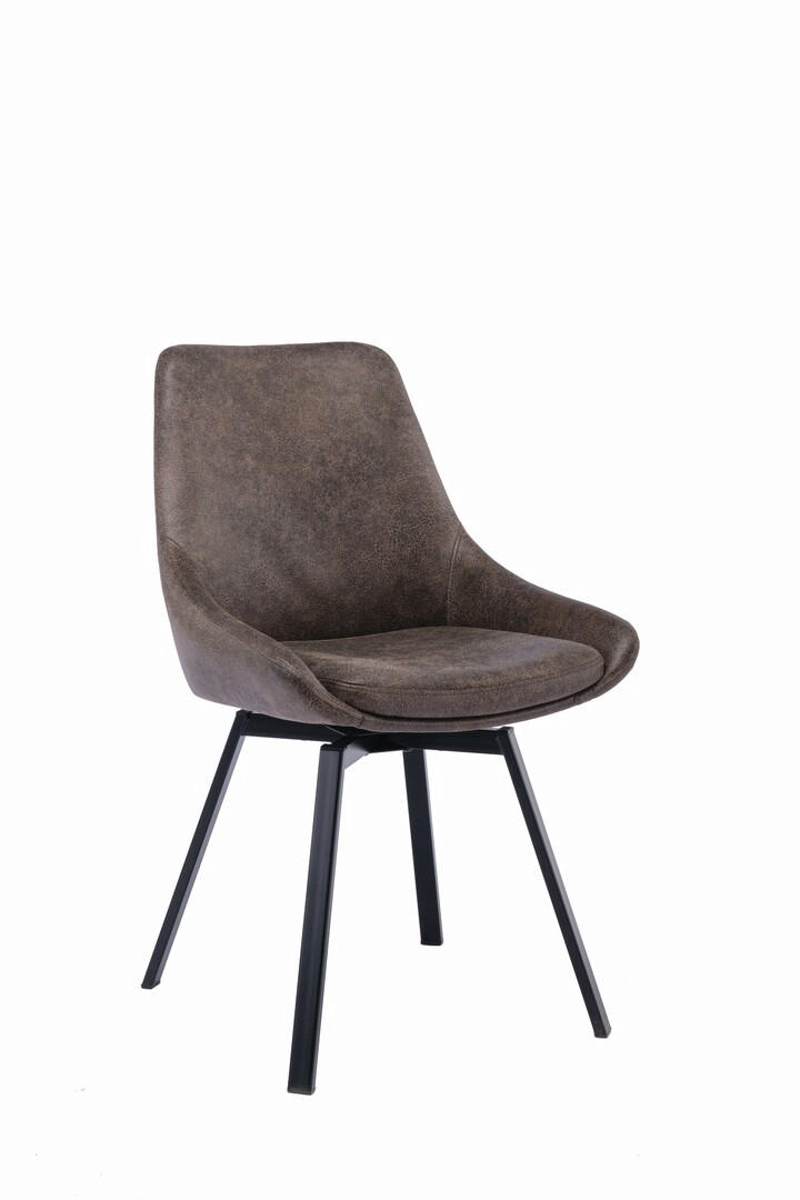 STOL stål  - brun/svart, Design, metall/textil (56/83,5/49cm) - Best Price