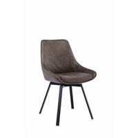STOL stål  - brun/svart, Design, metall/textil (56/83,5/49cm) - Best Price
