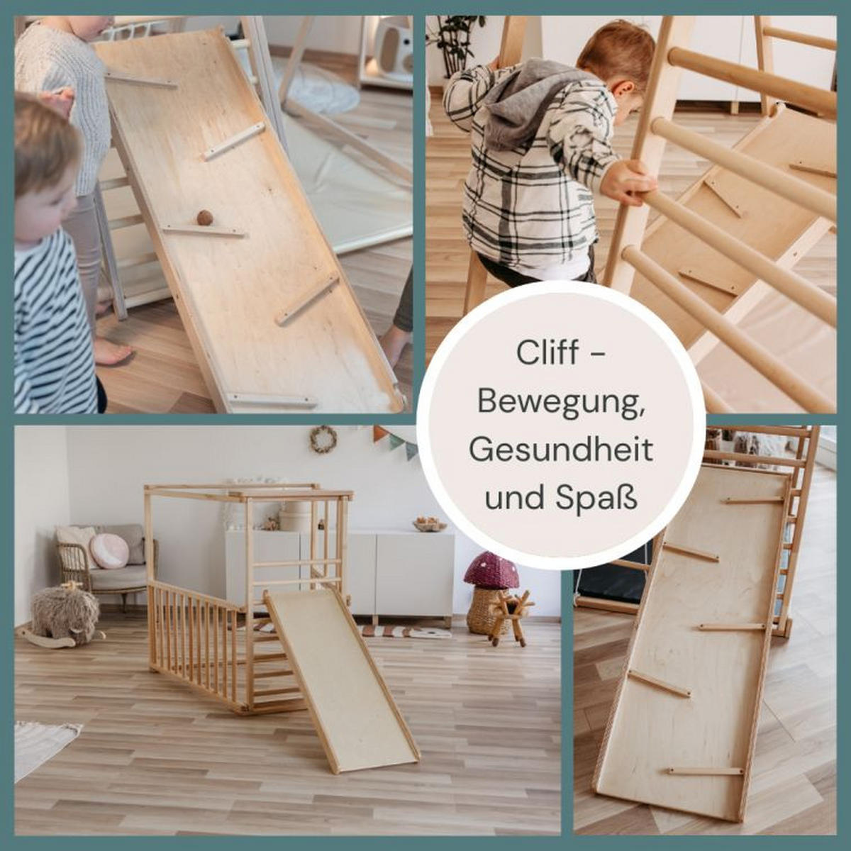 KLETTERGERÜST ZUBEHÖR - Birkefarben, Basics, Holz (112/40/7cm) - CLIFF