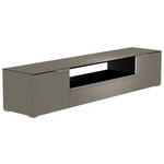 LOWBOARD Grau, Alufarben  - Alufarben/Grau, Design, Glas/Holzwerkstoff (210/43/45cm) - Moderano