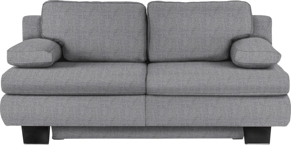 SCHLAFSOFA Macy  mit Fußauswahl, Stoffauswahl, Schlafen auf Sitzhöhe, Rücken echt Webstoff Graphitfarben  - Wengefarben/Graphitfarben, KONVENTIONELL, Holz/Textil (203/94/100cm) - Novel
