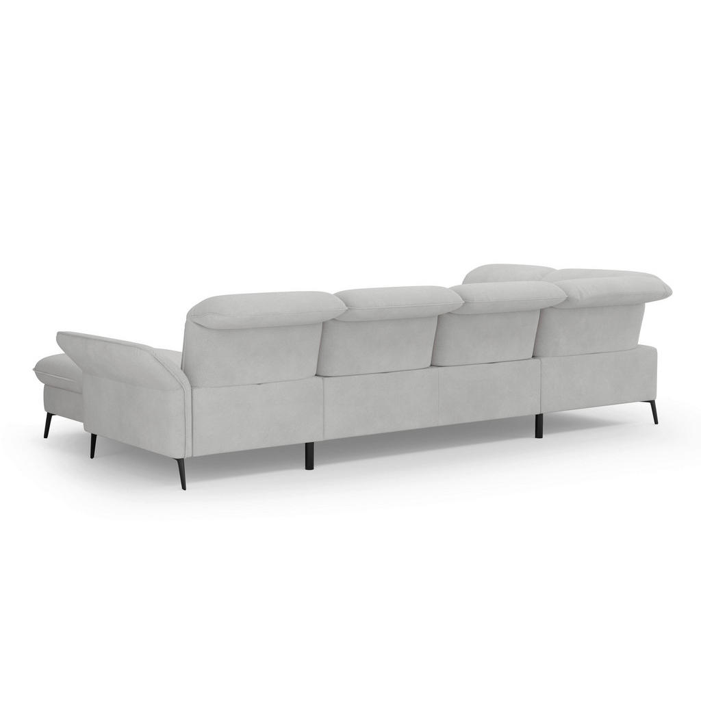 Thumbnail - Sit & More Wohnlandschaft, Silber, Textil, 7-Sitzer, Ottomane links, U-Form, 359x231 cm, Goldenes M, Oeko-Tex® Standard ...