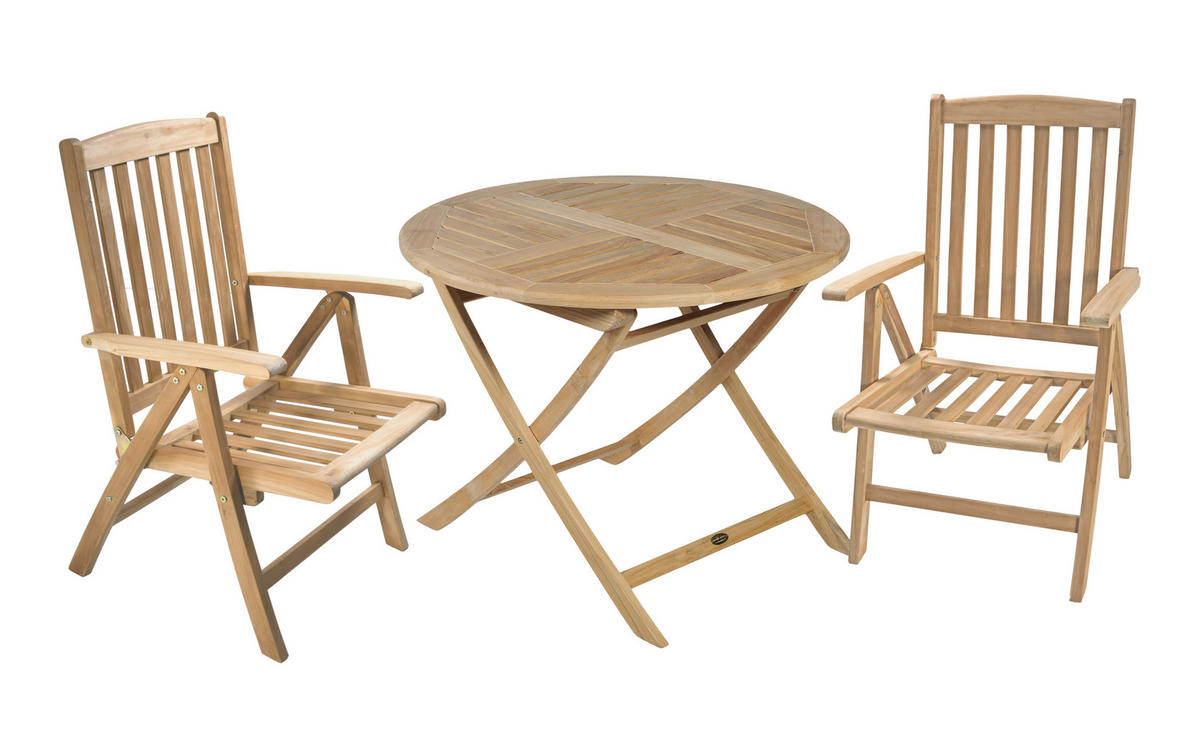 GARTENSET Teakholz Hartholz  - Teakfarben, Basics, Holz (62/103,5/61cm) - Gardenson