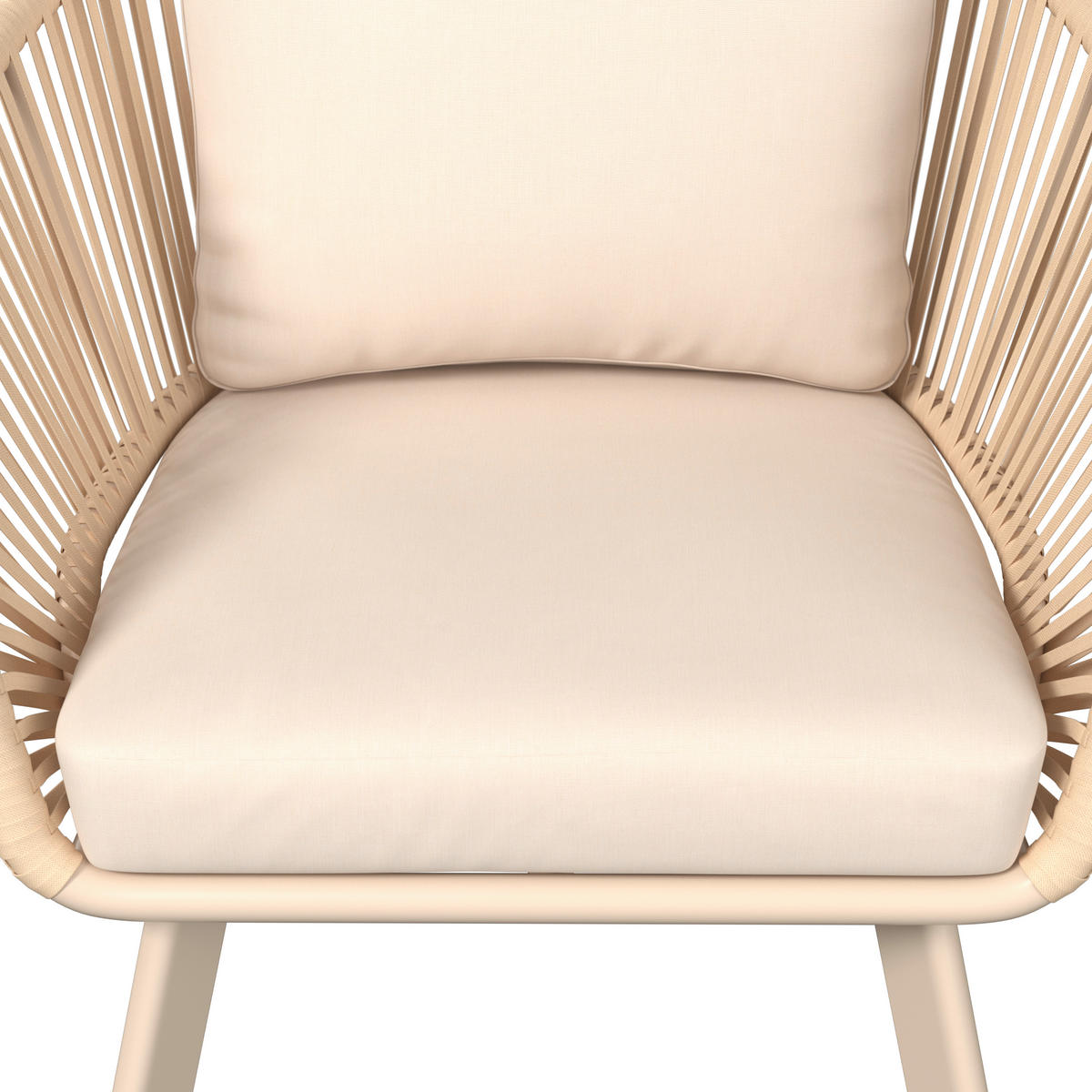 LOUNGESESSEL  - Beige, Design, Textil/Metall (83/77/82cm) - Ambia Garden