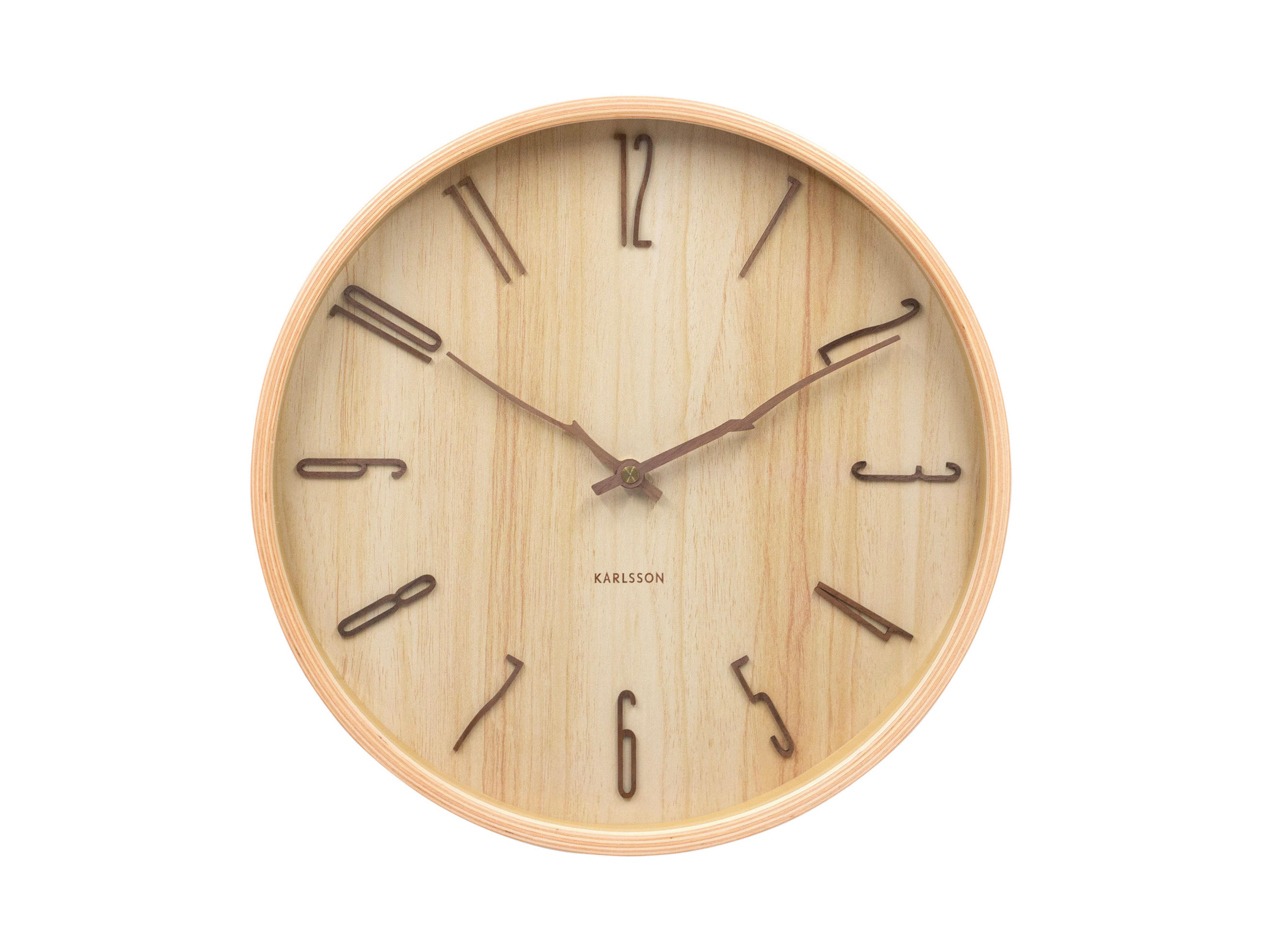 WANDUHR Rama Braun  - Braun, Basics, Holzwerkstoff (30cm) - Karlsson