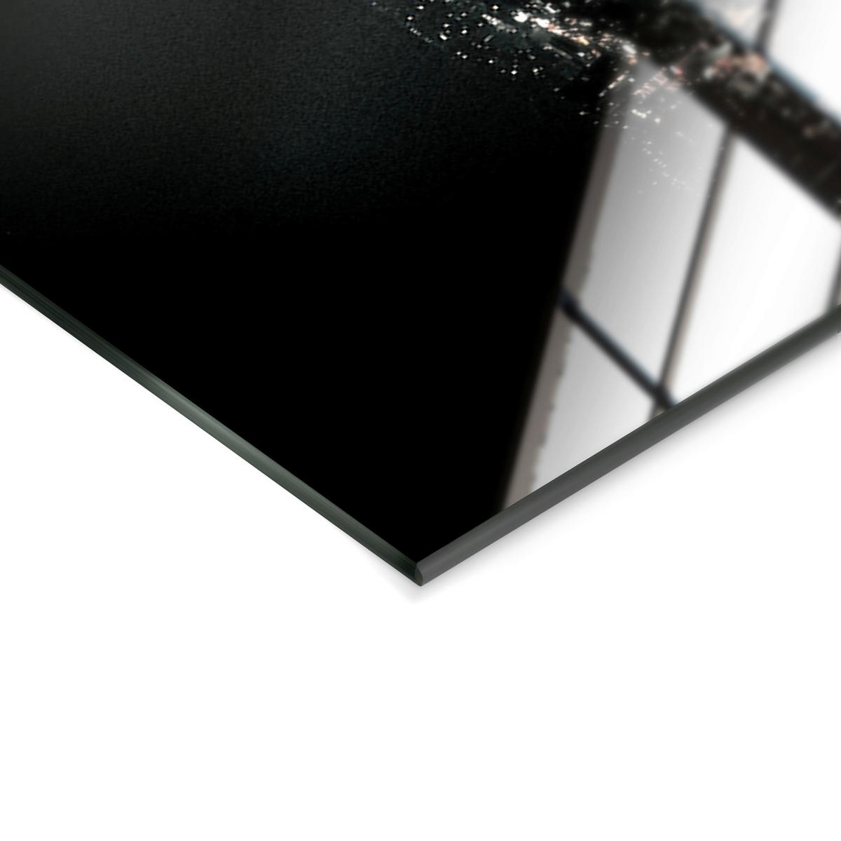 GLASBILD Städte 70/100 cm  - Goldfarben/Schwarz, Basics, Glas/Papier (70/100cm)