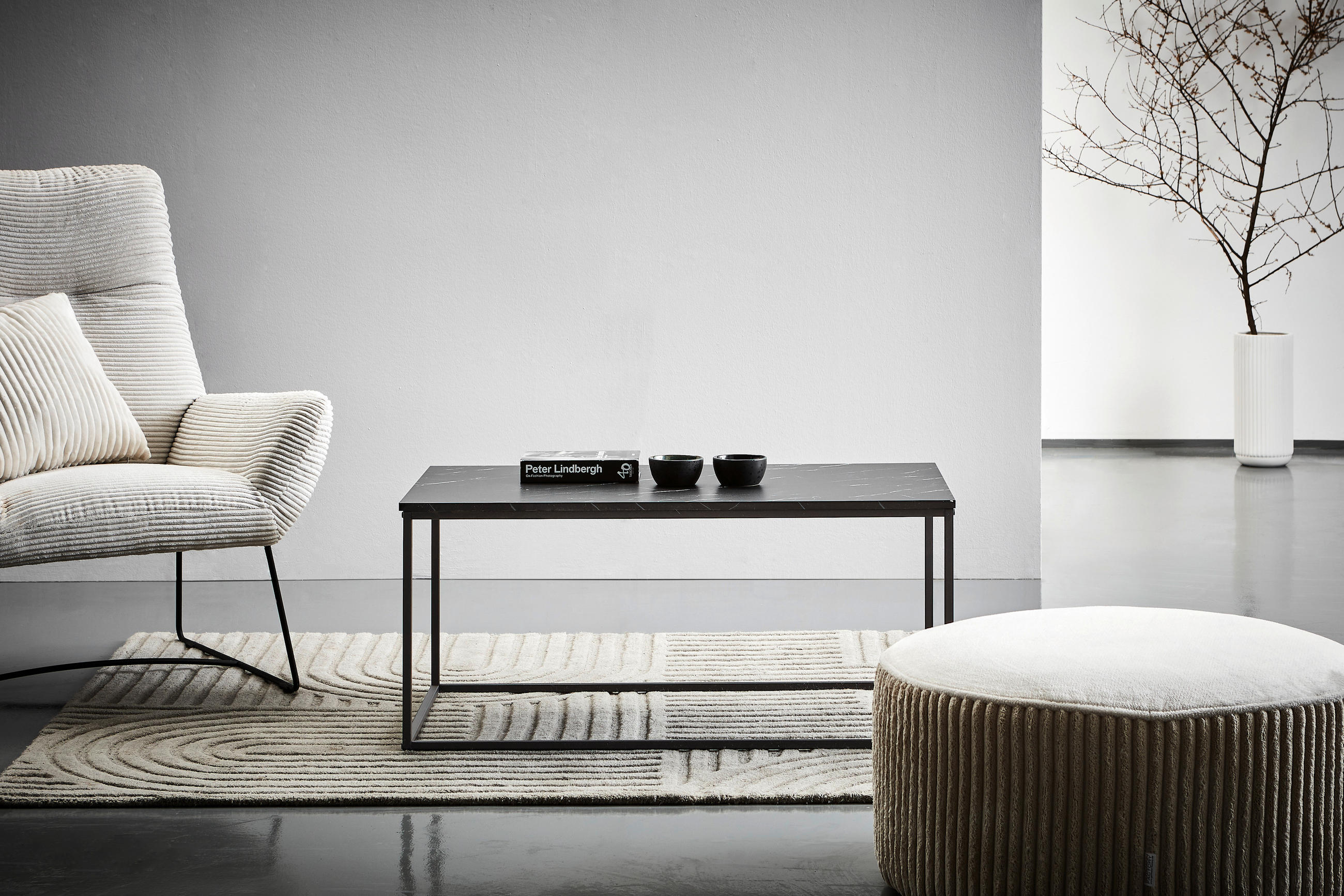 COUCHTISCH rechteckig Schwarz  - Schwarz, Design, Holzwerkstoff/Metall (100/45/60cm) - MID.YOU