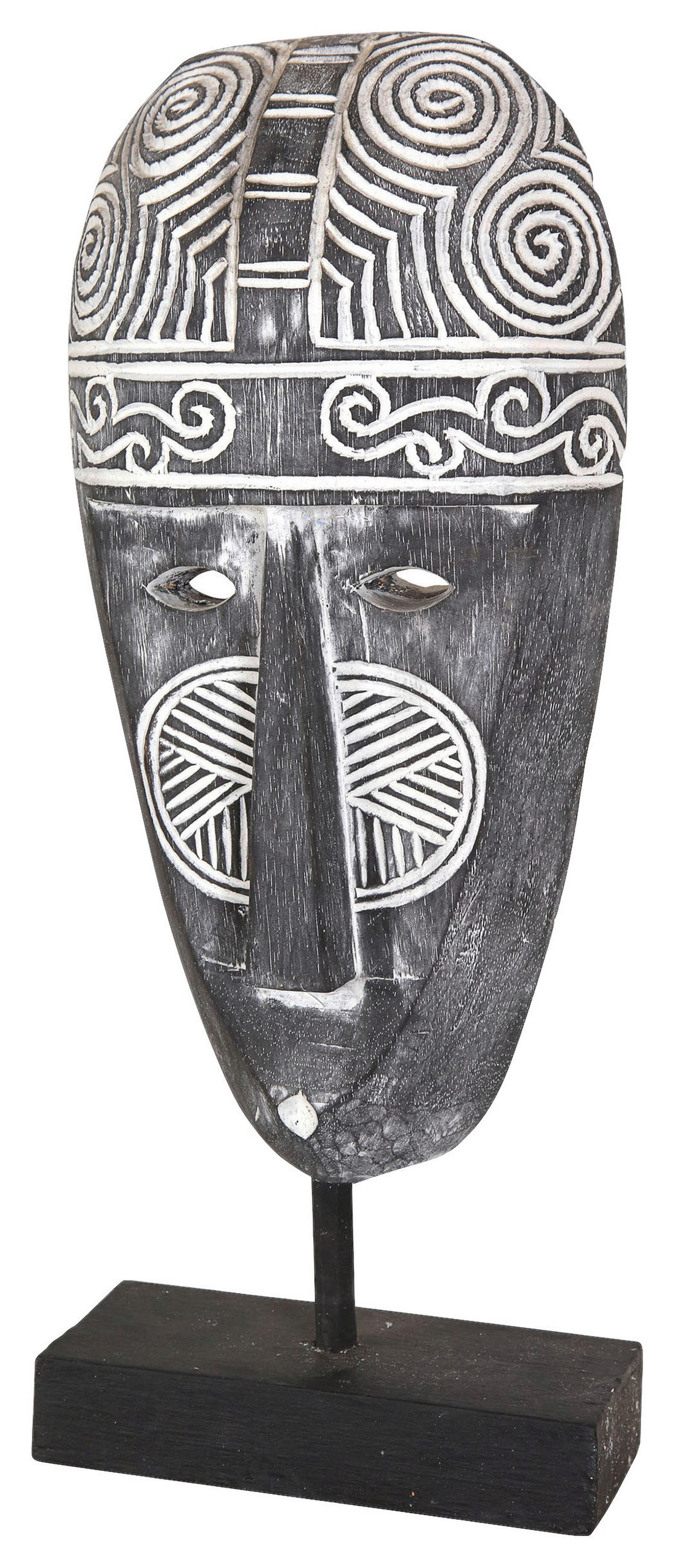 DEKOKOPF  - Schwarz, Trend, Holz (20/51/9,5cm)