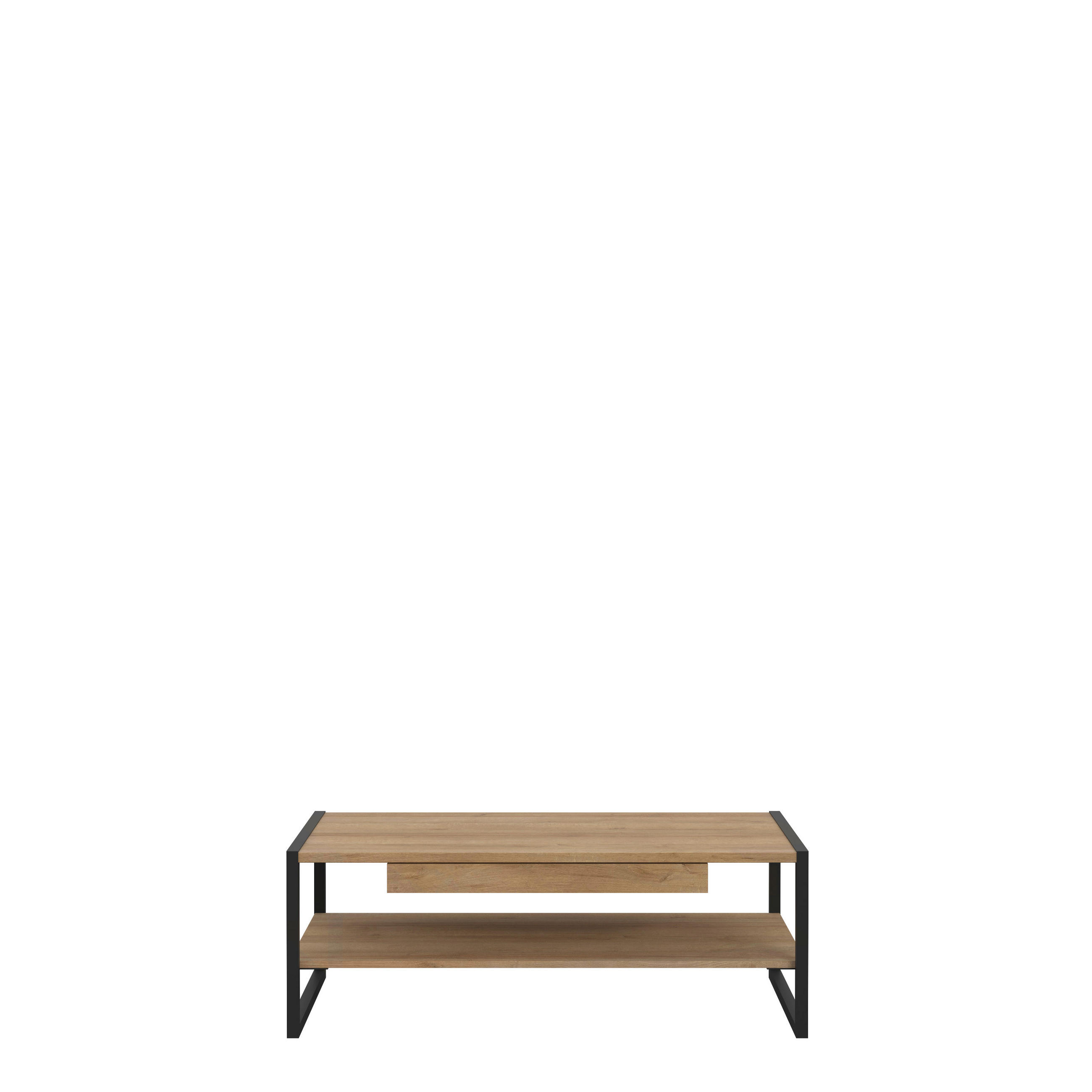 KLUB STOČIĆ 111/40/60 cm  crna, boja hrasta  - boja hrasta/crna, Dizajnerski, pločasti materijal (111/40/60cm) - Cantus